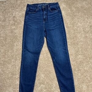 American Eagle Outfitters Skinny Jeans in Dark Blue Wash